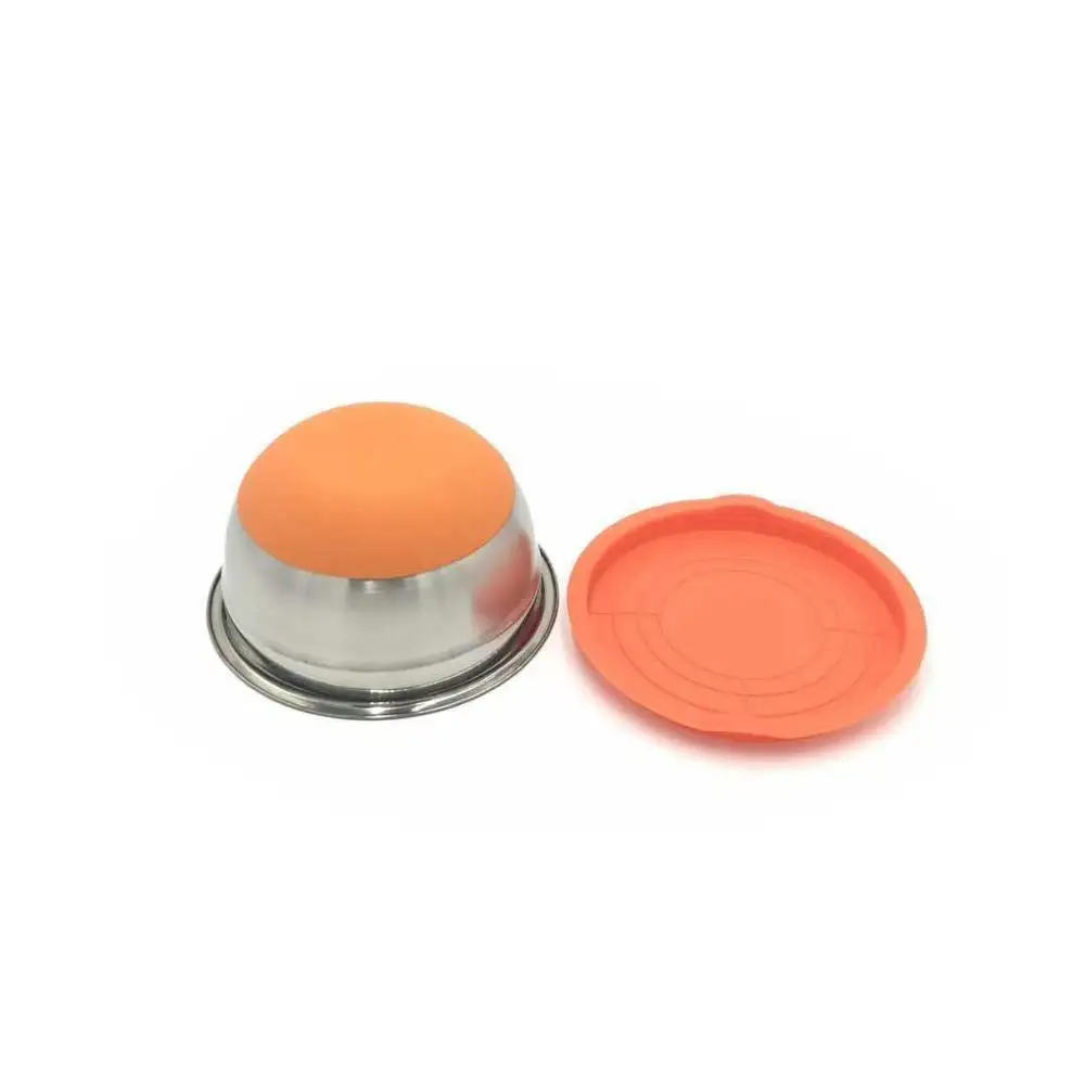 18cm-Orange 7 цветов миска для смешивания из нержавеющей стали с крышкой домашний кухонный миксер для яиц салатники Нескользящая силиконовая нижняя чаша для хранения пищевых продуктов набор - Цвет: 18cm-Orange
