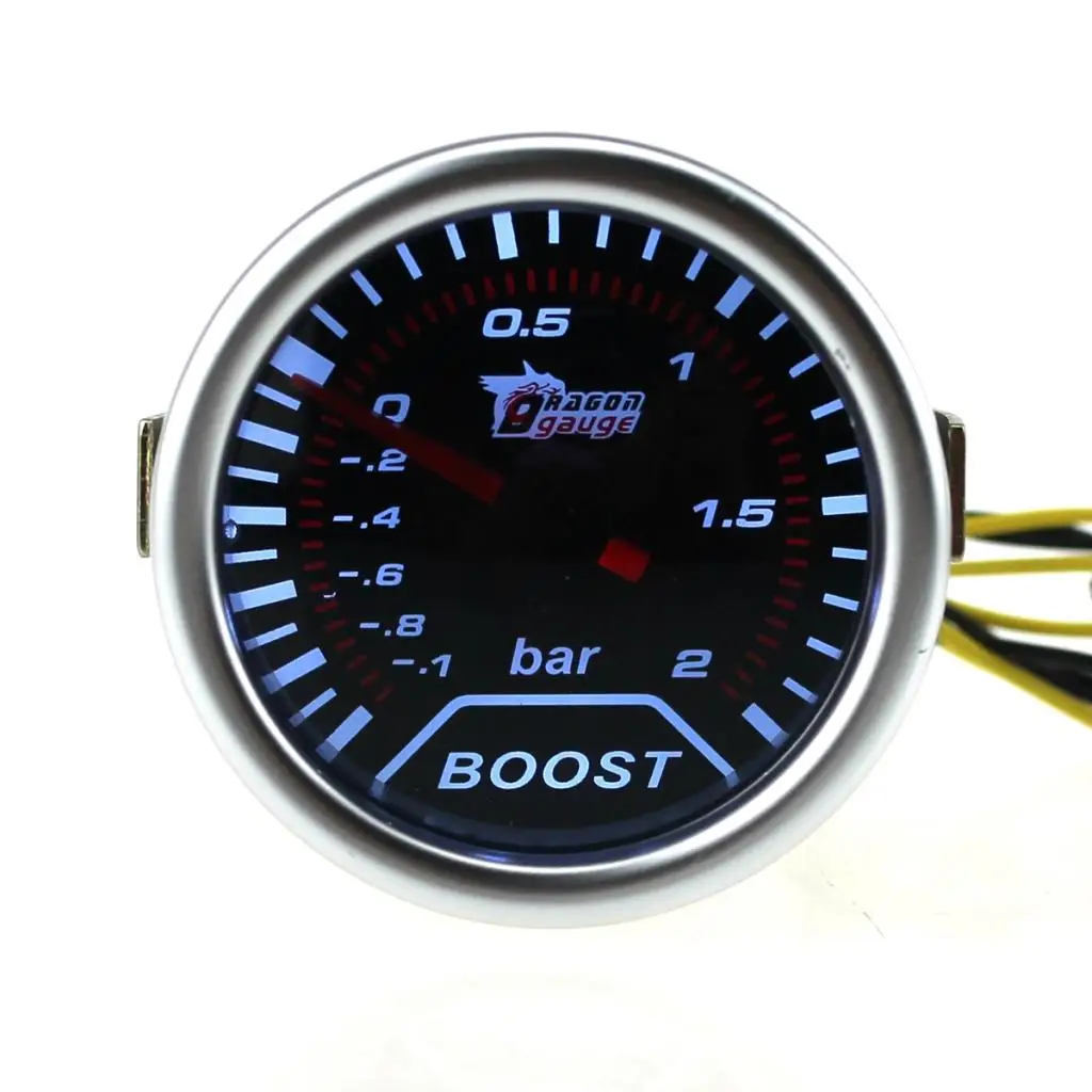 52 мм Автомобильный внедорожник синий светодиодный задний светильник Turbo Boost Gauge Meter Smoke Lens Pointer-1-2 Bar