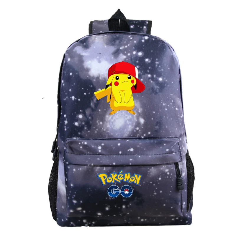 Mochila Pikachu Sac A Dos Pokemon Super Mario аниме-рюкзак для путешествий, школьные сумки для девочек-подростков, мультяшная книжная сумка - Цвет: C7