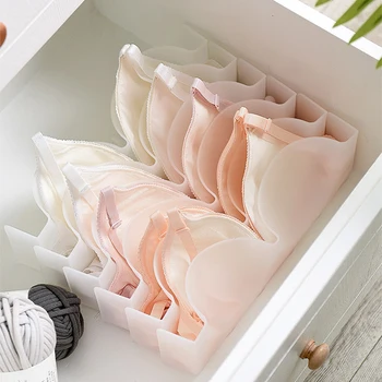 

6pcs/set Underwear Boxes Stable Stackable Bra Clothes Storage Rack Wardrobe Drawer Divider Finishing Combination Bra Organizer