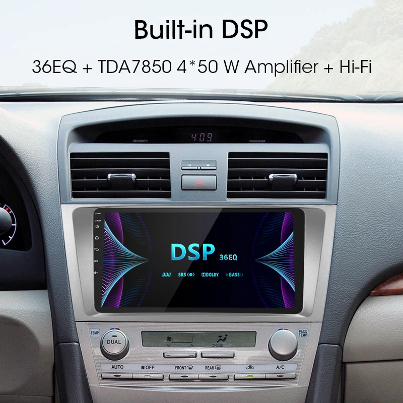 " 2 Din 2G+ 32G ips Android 8,1 автомобильный Радио Мультимедиа Видео плеер для Toyota Camry 7 XV 40 50 2006-2011 gps навигация+ рамка