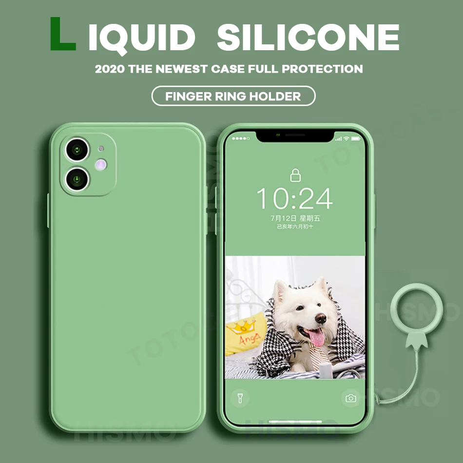 Мягкий чехол для IPhone 11 12 Pro Max XS XR X 6 8 7 Plus SE 2020 из жидкого силикона с