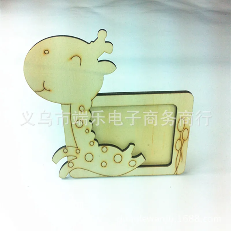 Wood Creative Flower Chickens Frame Abrasives CHILDREN'S DIY Clay Mud Pearl Material