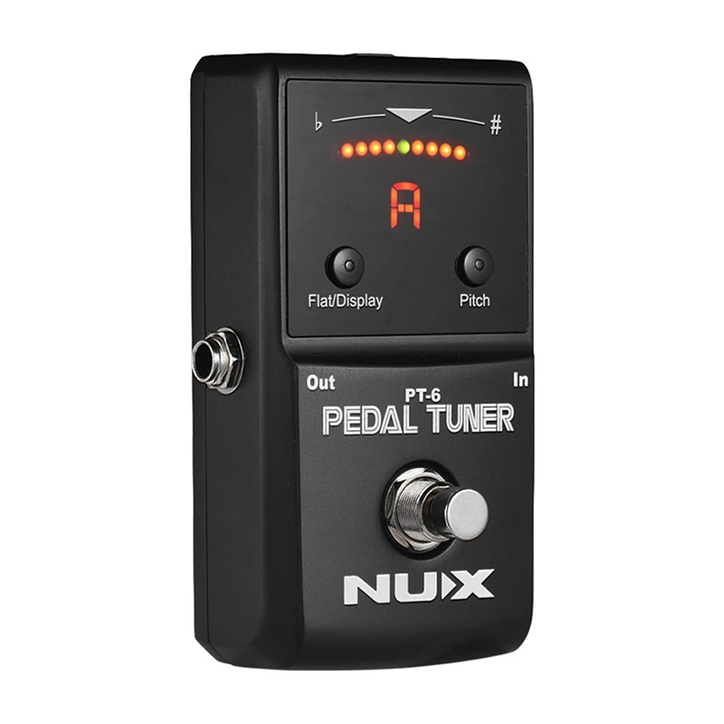 Nux Pt-6 Хроматическая педаль тюнер с металлическим корпусом True Bypass прочные аксессуары для гитары