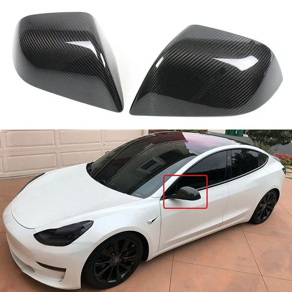 Замена для Tesla модель 3 зеркало заднего вида крышка Боковая дверь крыло зеркало углеродного волокна крышка Декор