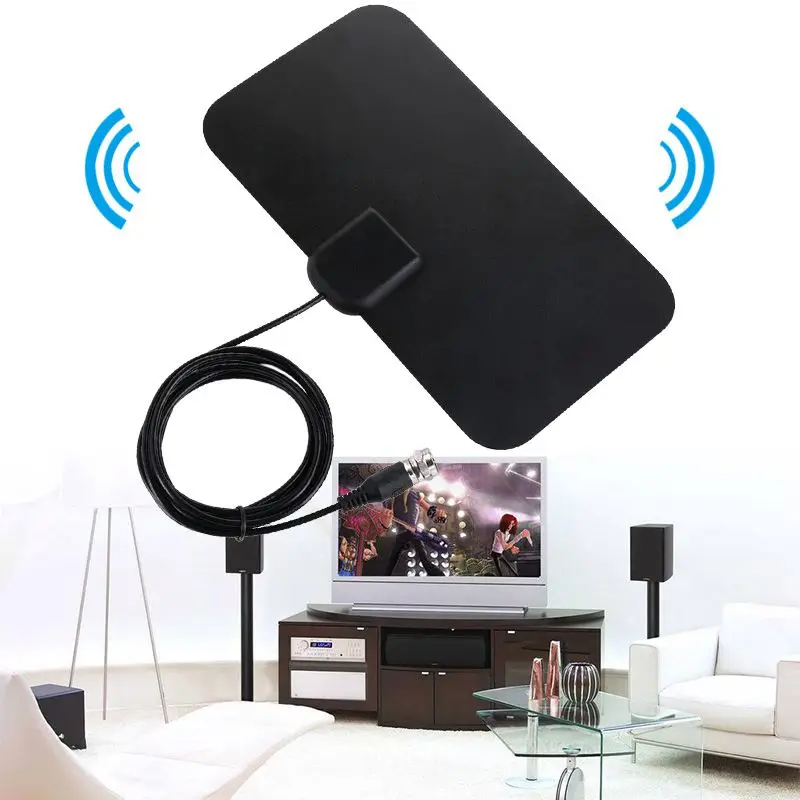 50 милей усилитель активный Крытый HD цифровой ТВ антенна 25DB усиления HD ТВ