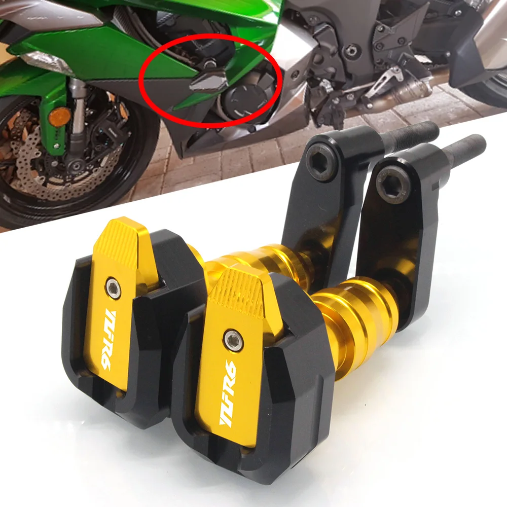 Мотоцикл с ЧПУ Защита от падения рамки для Yamaha YZF R6 слайдер обтекатель защита от Краш Pad защита
