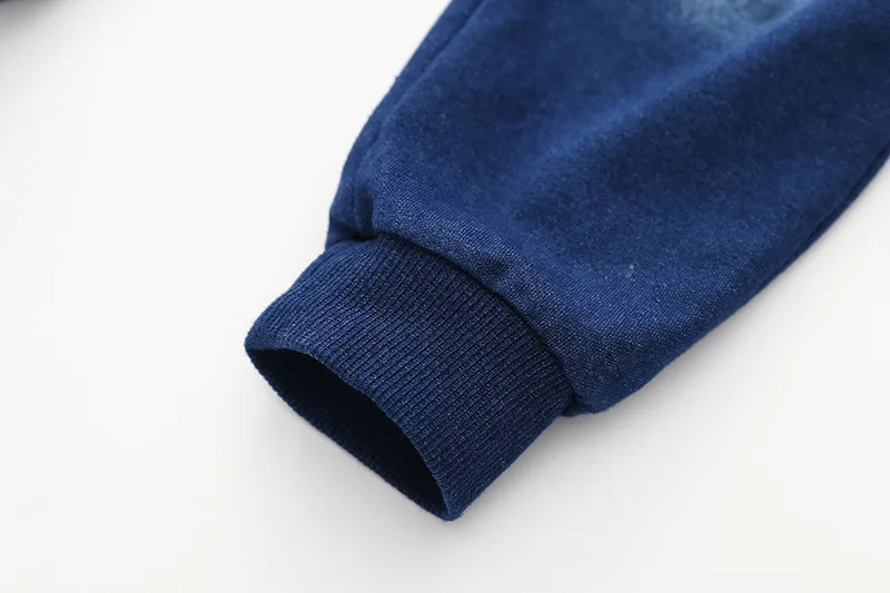 Ju ruan~ Knitted Cowboy CHILDREN'S Pants Autumn New Washing Elasticity Drawstring Top Casual Pants Loose Versitile