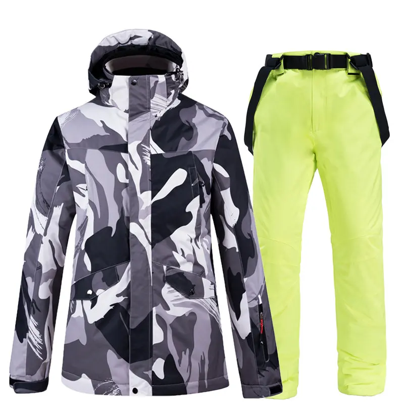30 куртка+ ремень брюки мужской зимний костюм уличная спортивная одежда Сноубординг наборы водонепроницаемый ветрозащитный зимний костюм Лыжная одежда