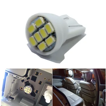 

4000pcs White Car Interior LED T10 8 SMD W5W 168 Wedge Door Instrument Side Bulb Lamp reading bulbs Car Light Source 12V