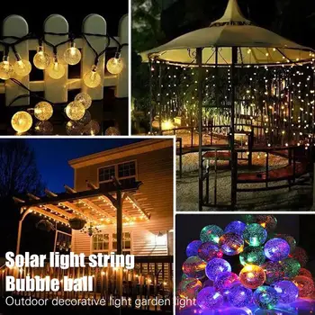 

50LED Flash Festival Crystal Ball String Lights Bubble Lights Creative Durable Fairy String Light Romantic Landscape Lamp