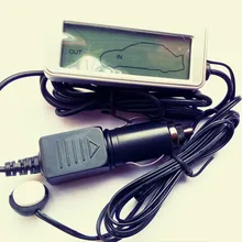 10 шт. черный/серебристый опционально In& Out lcd DC 12V цифровой внутри и снаружи Автомобильный задний свет термометр