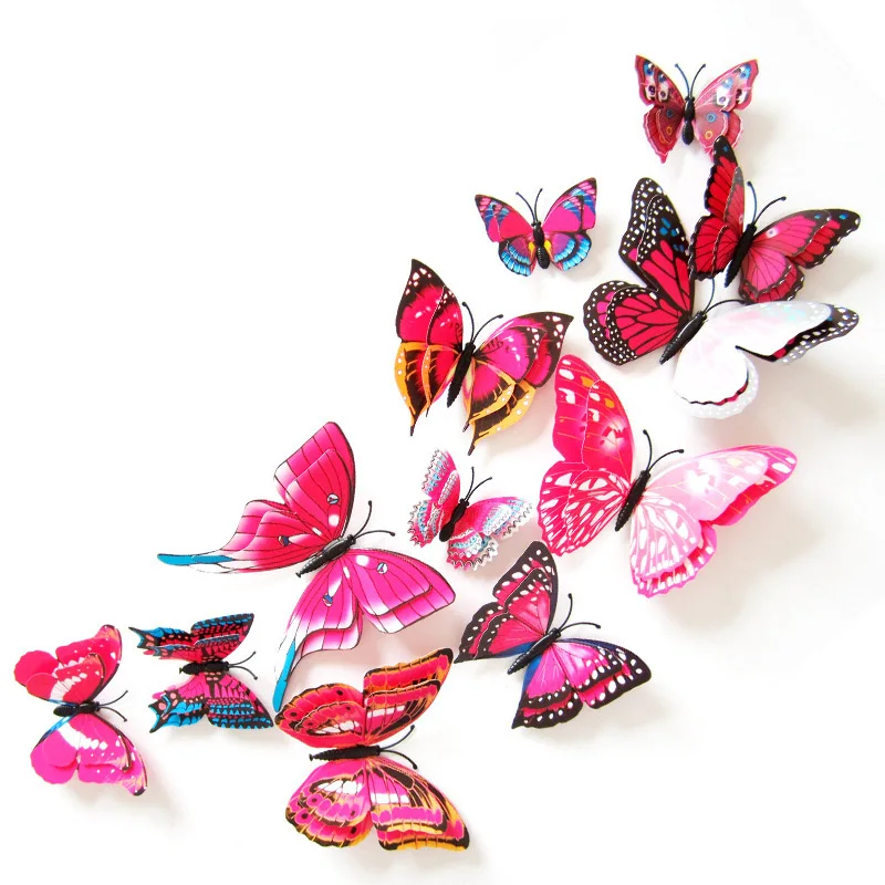 32pcs Pvc 3d Black And White Butterfly Colorful Butterfly Bouquet Flower  Box Accessories Diy Floral Wrap Accessories Decoration - Ribbons -  AliExpress