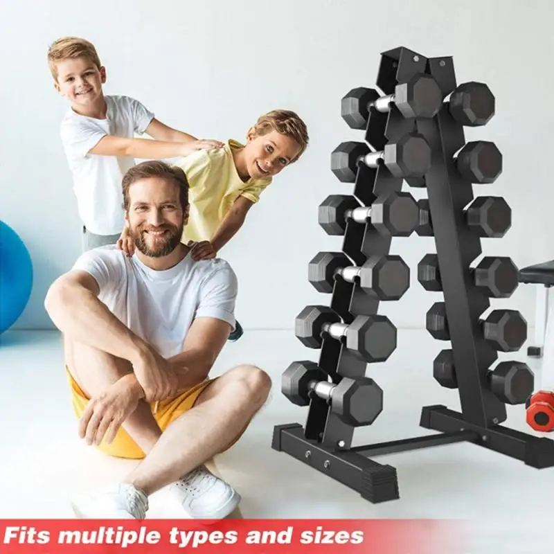 6-Tier Dumbbell Bracket Stand Weight Lifting Holder Gym Fitness Home Exercise Equipment Accessories Storage Rack HWC | Спорт и