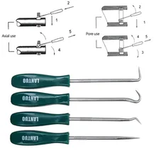Jeu de tournevis et crochets d'extraction de joints d'étanchéité, 135mm, 4 pièces, outils CSV 