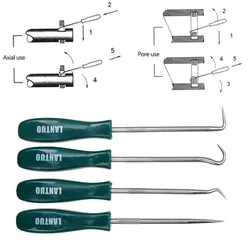 Jeu de tournevis et crochets d'extraction de joints d'étanchéité, 135mm, 4 pièces, outils CSV 