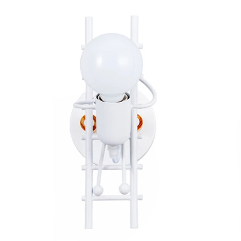 

Promotion! Nordic White Wall Lamp Bedroom Creative Personality Light Dwarf Climbing Stairs Wall Lamp Aisle Corridor Children'S R