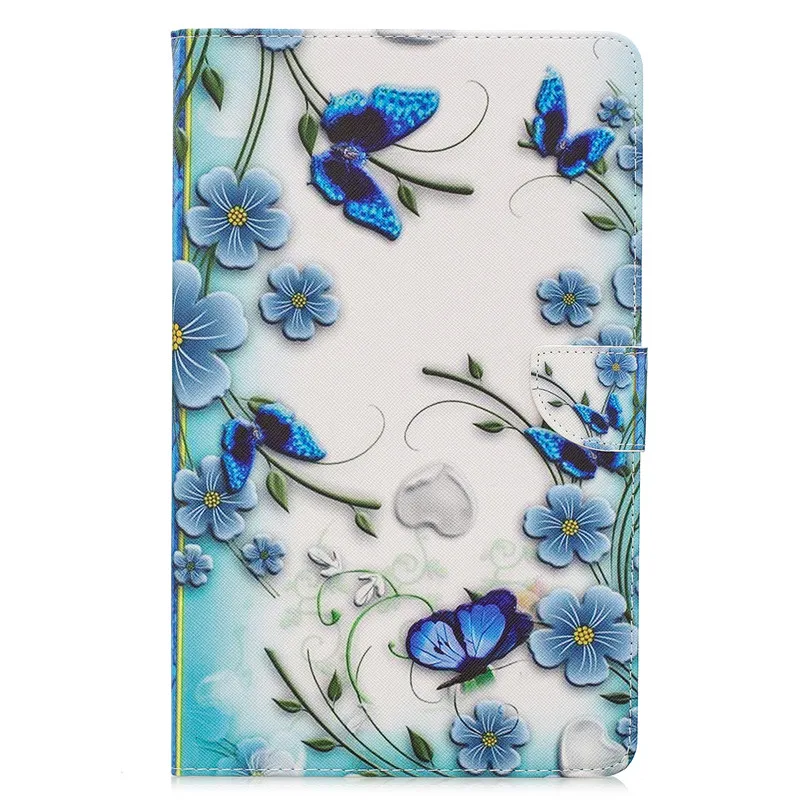 Blue Flower Чехол для планшета для Funda Amazon Kindle Fire HD 7 чехол Kawaii Единорог кошка щенок кожаный чехол для всех новых Fire 7 9th поколения - Цвет: Blue Flower