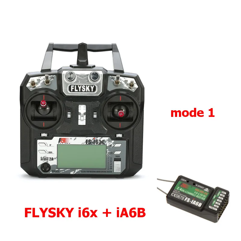FLYSKY FS-i6X i6X 10CH 2,4 ГГц AFHDS 2A передатчика радиоуправляемой модели к компьютеру с X6B iA6B A8S приемник для RC Qaud небольшой гоночны - Цвет: Mode 1 with IA6B