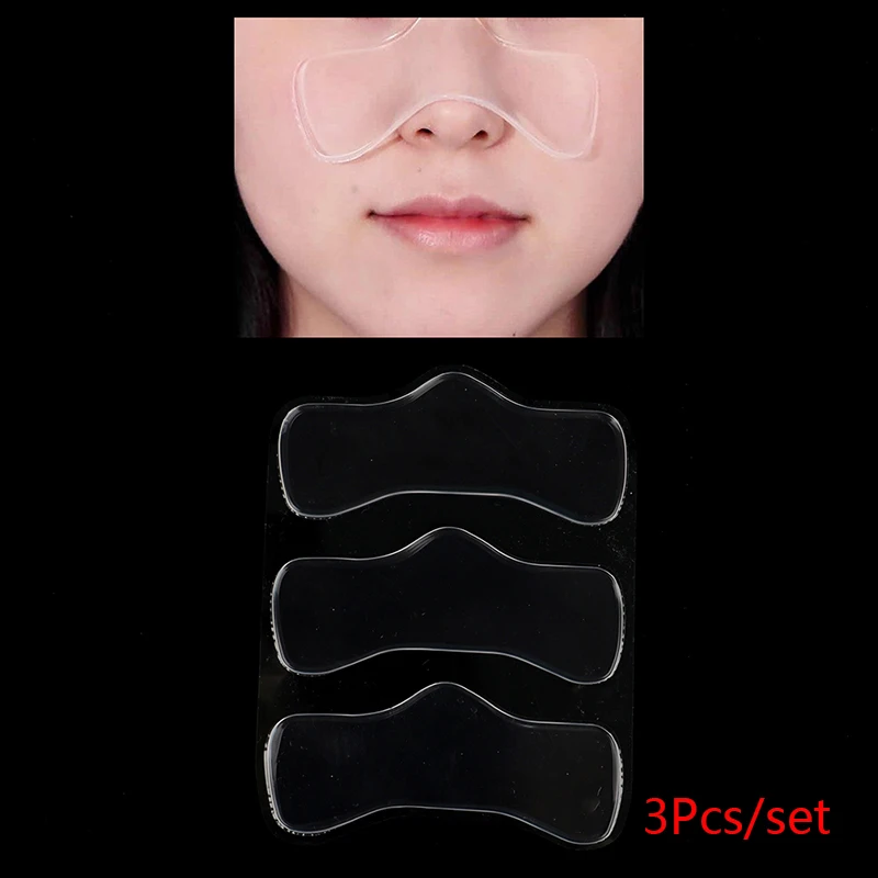 

3Pcs/Sheet Silicone Anti Wrinkle Nose Pad Reusable Silicone Invisible Nose Pad Anti-aging Face Wrinkle Removal