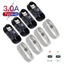 8PCS USB C Type C Cable for Samsung S8 S21 Mobile Phone Cable Fast Charging Type-C Xiaomi 10t Huawei P40 Pro LG 3A Charger Cbale