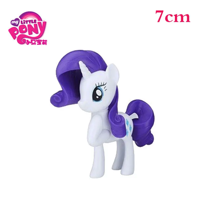 Модель игрушки фигурка My Little Pony Twilight Sparkle Rainbow Dash Flutter застенчивый Пинки Пай модель куклы украшения подарки игрушка для детей - Цвет: Rarity