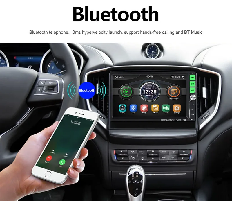 Мультимедийный аудио Bluetooth Сенсорный экран 2 din " рулевое колесо дистанционное управление Авторадио Зеркало Ссылка android 2 din автомобильное радио