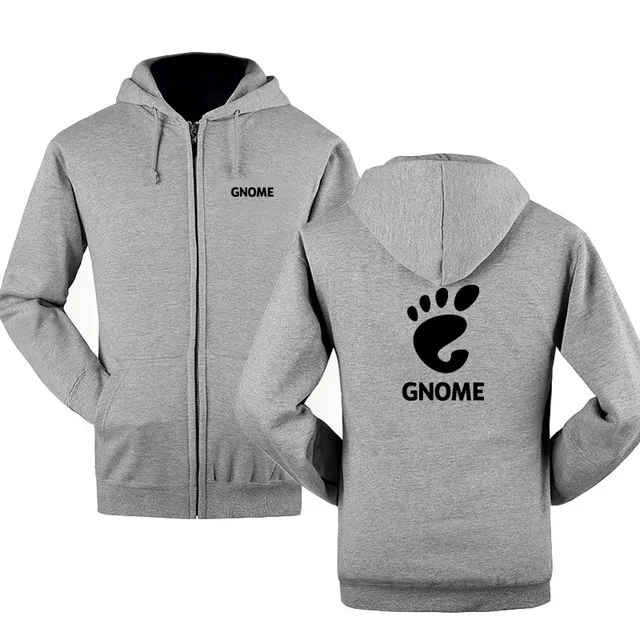 2 Осень Зима для Gnome Логотип толстовки на молнии с принтом для мужчин флисовая куртка с капюшоном толстовки на молнии Толстовка t - Цвет: 2