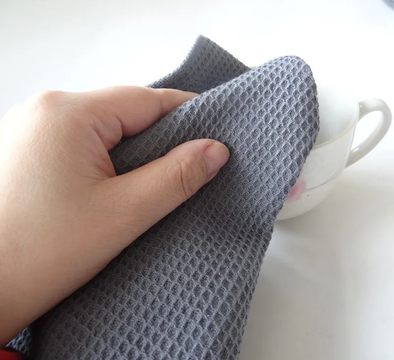 4pcs Waffle Lattice Tea Towels Table Cloth Napkin 45*65cm Home Party Kitchen Dishes Napkins Decorative White Cotton Tea towels