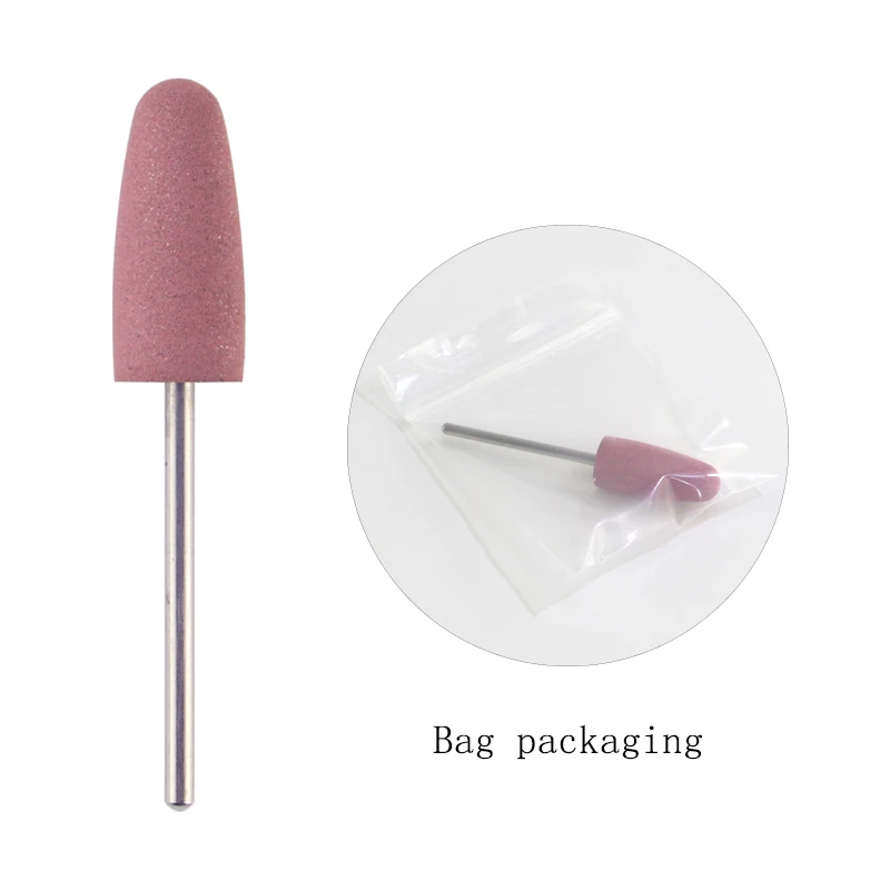 F05-bag packaging 7 типов резиновых силиконовых сверл для ногтей с большой головкой, буровые фрезы для ногтей, роторные кутикулы, резак для кутикулы, для маникюра, электрические инструменты - Цвет: F05-bag packaging