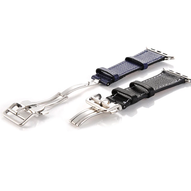 Ремешок для apple watch band 5 4 44 мм 40 мм correa iwatch 3 2 42 мм 38 мм раскладной кожаный браслет с пряжкой аксессуары для apple watch