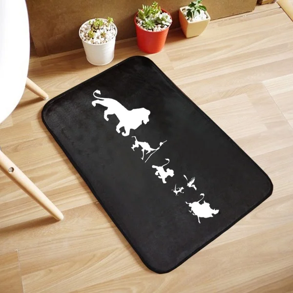 

Floor Mats Anti Slip Mat Colorful The Lion King Simba cartoon anime Printed Pattern Carpet Rug for Bathroom Door Living Room