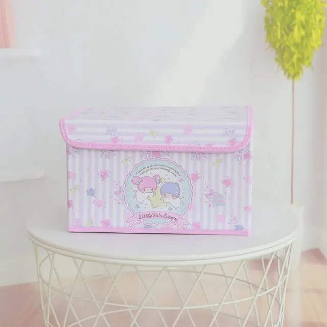 Черный Melody Cinnamoroll персонажи Little Twin Stars Pu складная коробка Кукла для хранения коллекции для девочек#2626 - Цвет: Черный