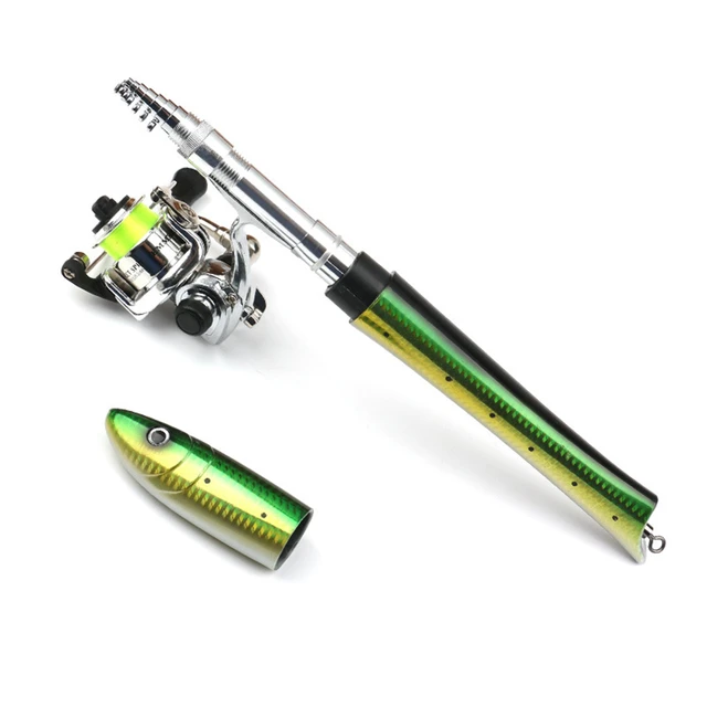 Portable Pen Fishing Rod Mini Pocket Fishing Rod with Spinning Kit for Travel  Saltwater Freshwater Telescopic
