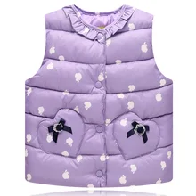Производители г. Осенне-зимний детский пуховый хлопчатобумажный жилет-пуховик тонкий теплый жилет толстый детский жилет в Корейском стиле