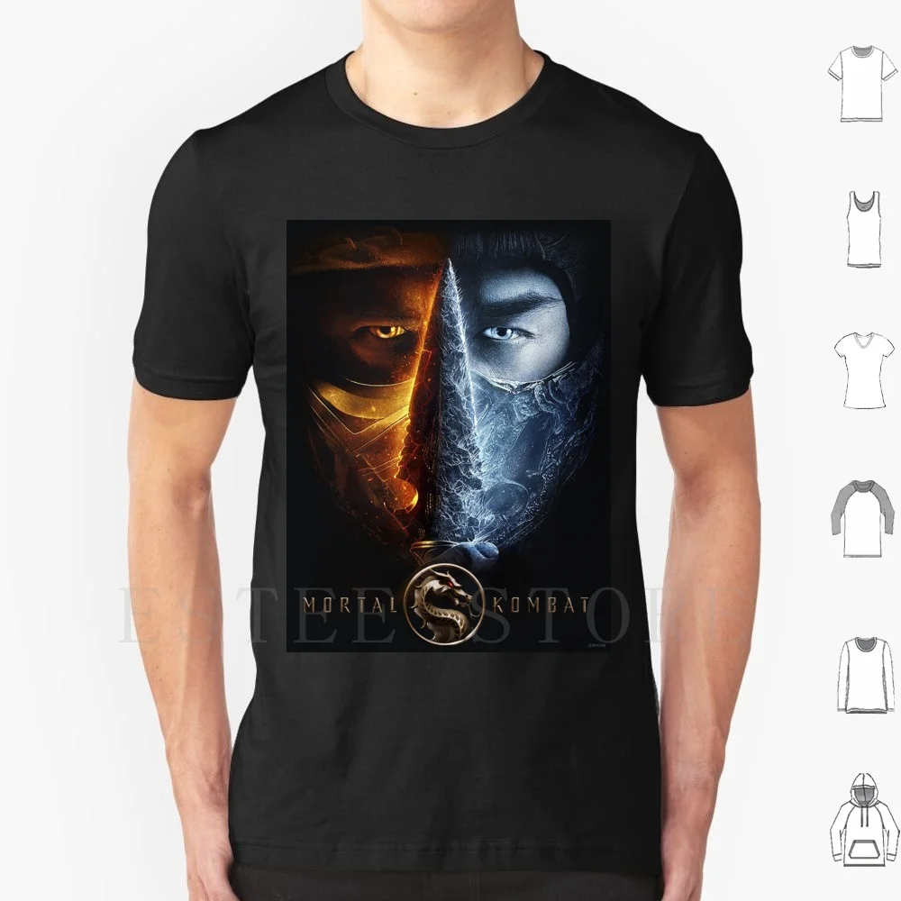 Mortal Kombat Scorpion E Sub Zero T Shirt Uomo Cotone 6Xl Flanella Mortal Kombat Sub Zero Scorpion