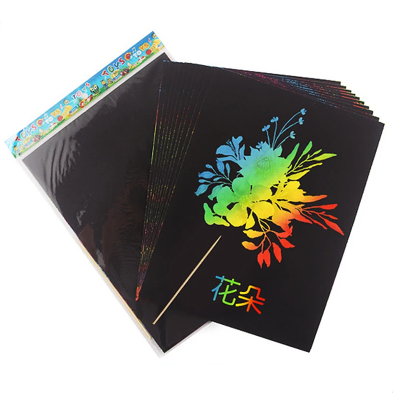 

Coloring Scratch Cards Baby Toys Drawing Board Scratch Painting Scratch Art Colorful Paper Craft Drawing Toys Learning Education