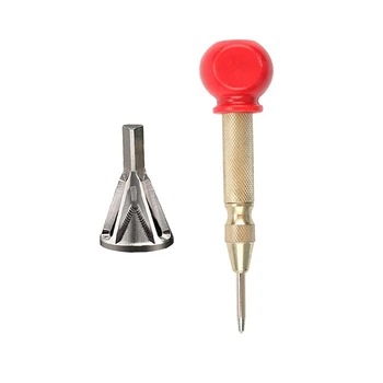 

THGS External Chamfering Tool Steel Deburring Tool For 8-32 Bolts And Automatic Spring Center Punching Tool Kit Steel Wood Dri