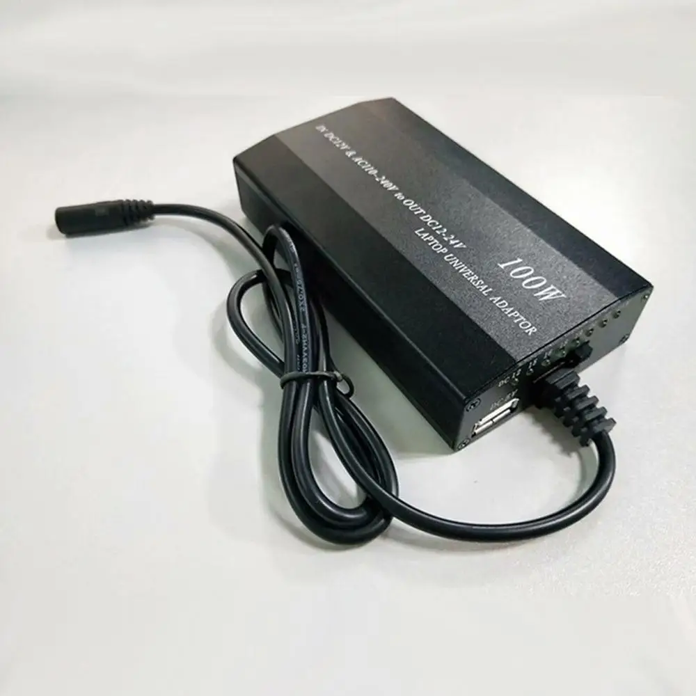 ZH-100W гладкий корпус Универсальный ноутбук зарядное устройство Блок питания адаптер переменного тока прямоугольный адаптер зарядное устройство