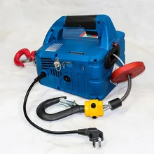 200 кг электрическая лебедка портативная электрическая ручная лебедка Тяговый блок Электрический стальной трос подъемная лебедка буксировочный трос 220 В/110 В