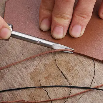 

2/4Pcs DIY Wood Handle Leather Edge Beveler Leather Edge Cutter Shaving Skiving Trimmer (0.8mm, 1mm, 1.2mm, 1.5mm Style)