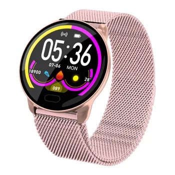 

Men Women Smart Watch Full Touch Screen IP68 waterproof K9 Sport Bracelet Fitness Tracker Heart Rate Monitor for Huawei Phone