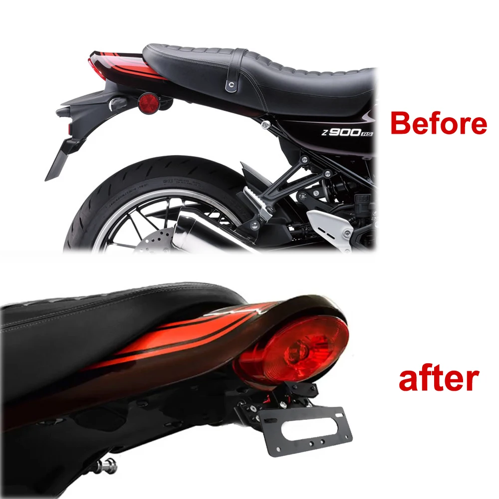 Для Kawasaki Z900RS задний хвост Tidy Fender Eliminator Комплект держатель номерного знака Кронштейн черный Z900RS
