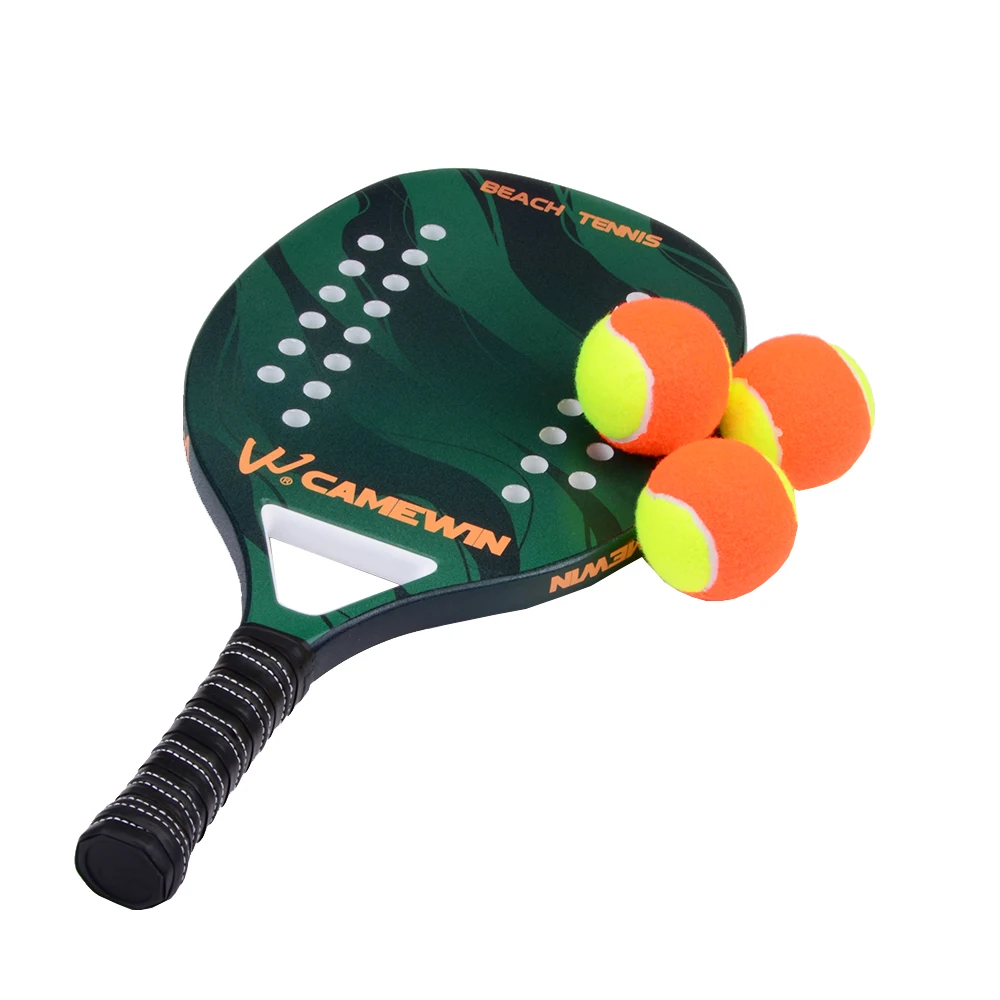 3 PCS Elastic Rubber Beach Tennis Balls Orange Yellow Sports Training Competition Tennis Ball