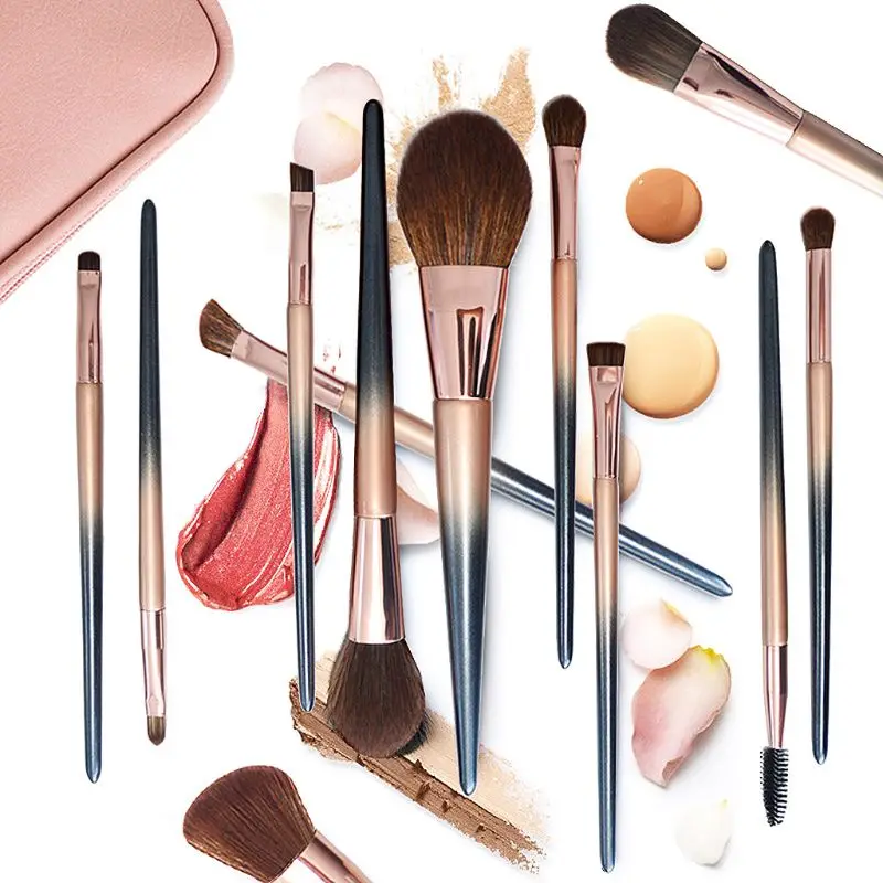 

12pc Makeup Brushes for Powder Concealer Blusher Highlight Eyebow Cosmetic Tools