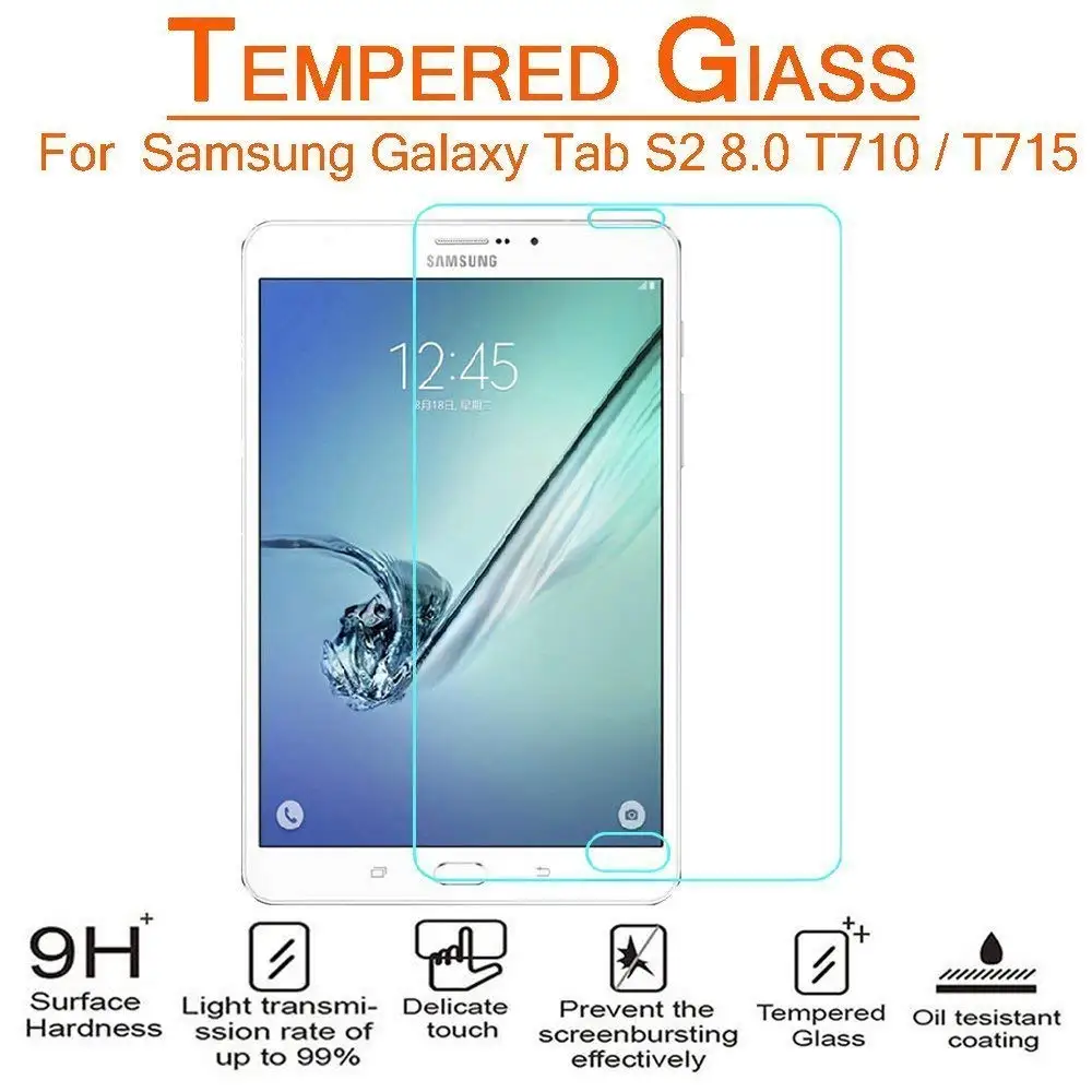 Закаленное стекло для Samsung Galaxy Tab S2 8 0 дюймов Защитное экрана планшета экран T713 T719