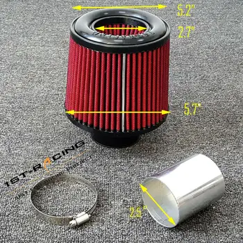 

2.5" 64mm Universal Rubber Cone Centered Round Tapered high -flow Air Filter
