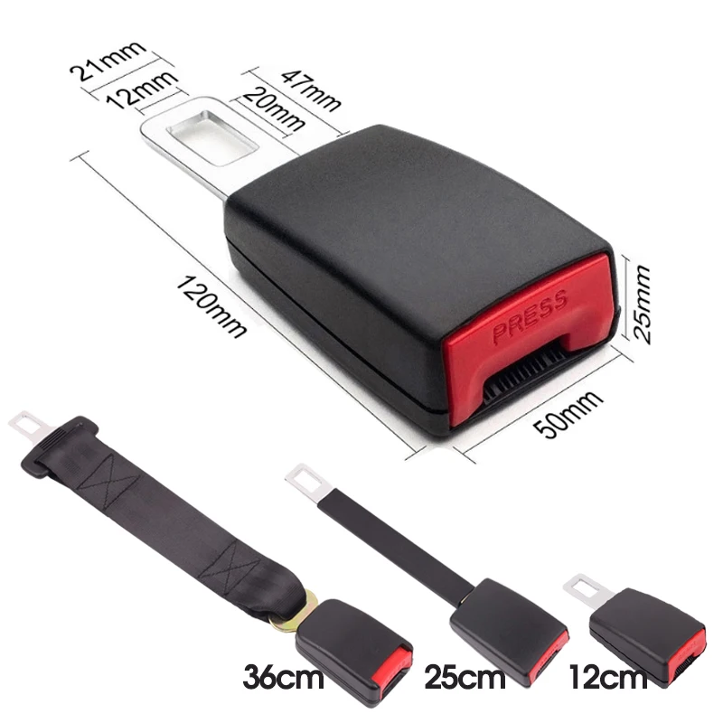 Universal Car Safety Belt 22MM*30MM Locking Tongue Seat Belt Stopper Steel Safety Buckle Seat Clip Extender Plug seat belt stopper