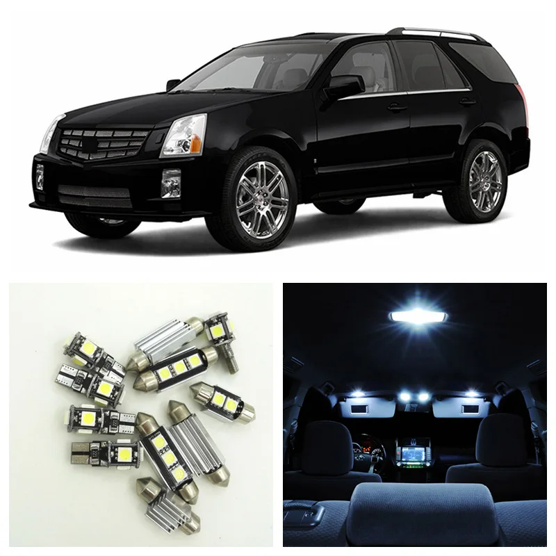 14 шт. Автомобильные светодиодные лампы Canbus для салона 2004 2005 2006 2007 Cadillac SRX|plate