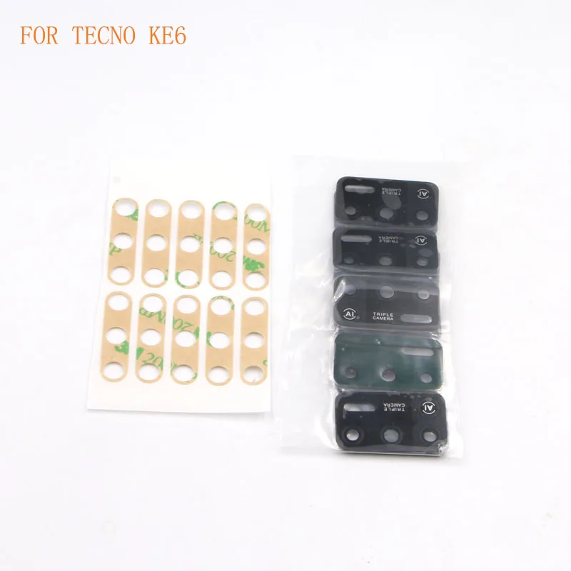 10PCS Back Rear Camera Glass Lens For TECNO KE5 KE6 A45 CA8 ID6 LB7 LC7 P51 Camera Glass Lens Glass + Sticker Replacement Repair 